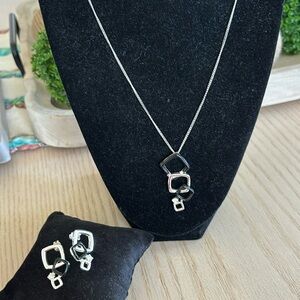 Unique necklace and earrings.